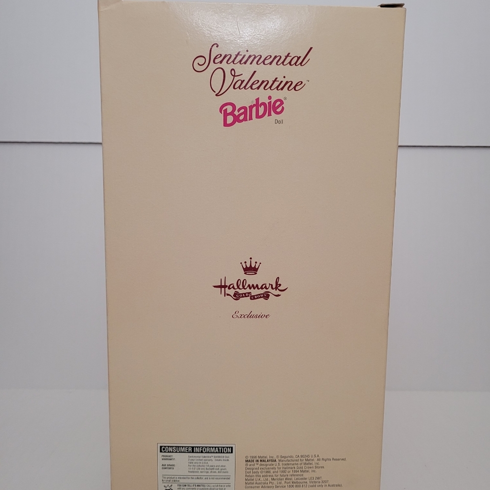 Vintage 1996 Hallmark Special Edition Sentimental Valentine Barbie #16536 - Picture 4 of 8